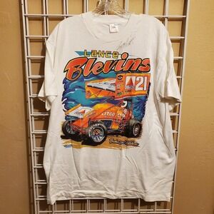 Vintage 90s Lance blevins Signed racing T-shirt